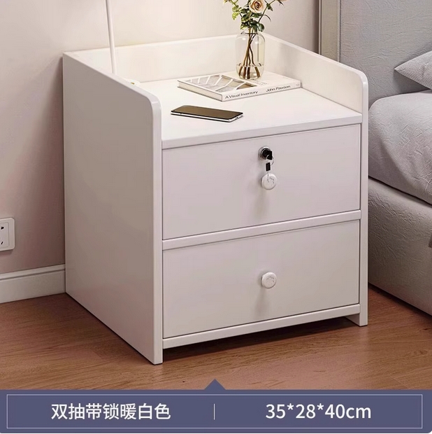 床头柜小型简约现代床边柜2024新款家用卧室床头收纳置物架小柜子